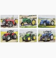 Ashdene Then Now Tractor Assorted 6pk Coaster