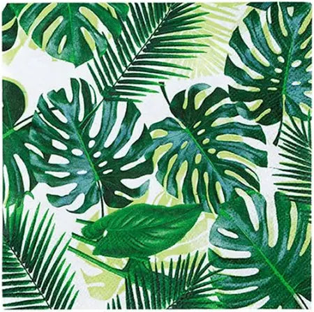 Paw Lunch Napkins 33cm Green Leaf