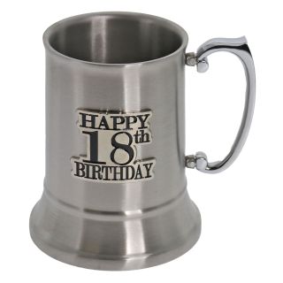 18 Badge Stainless Steel Beer Mug