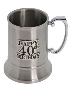 40 Badge Stainless Steel Beer Mug