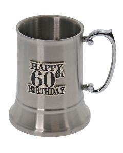 60 Badge Stainless Steel Beer Mug