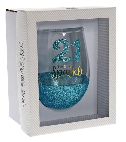 21 Sparkle Mint Stemless Wine