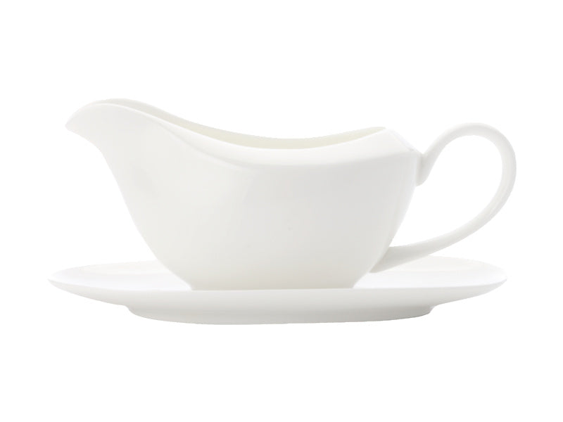 MW CD Pearlesque Gravy Boat WSaucer 400ml