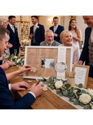 Wedding Puzzle Pieces Guest Book